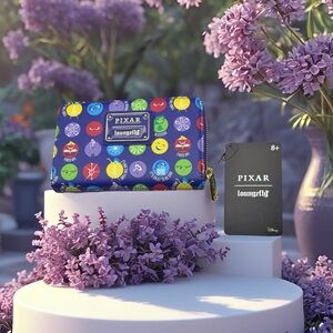 Loungefly Disney Pixar Inside Out Emotions Zip Around Bifold Wallet NWT
